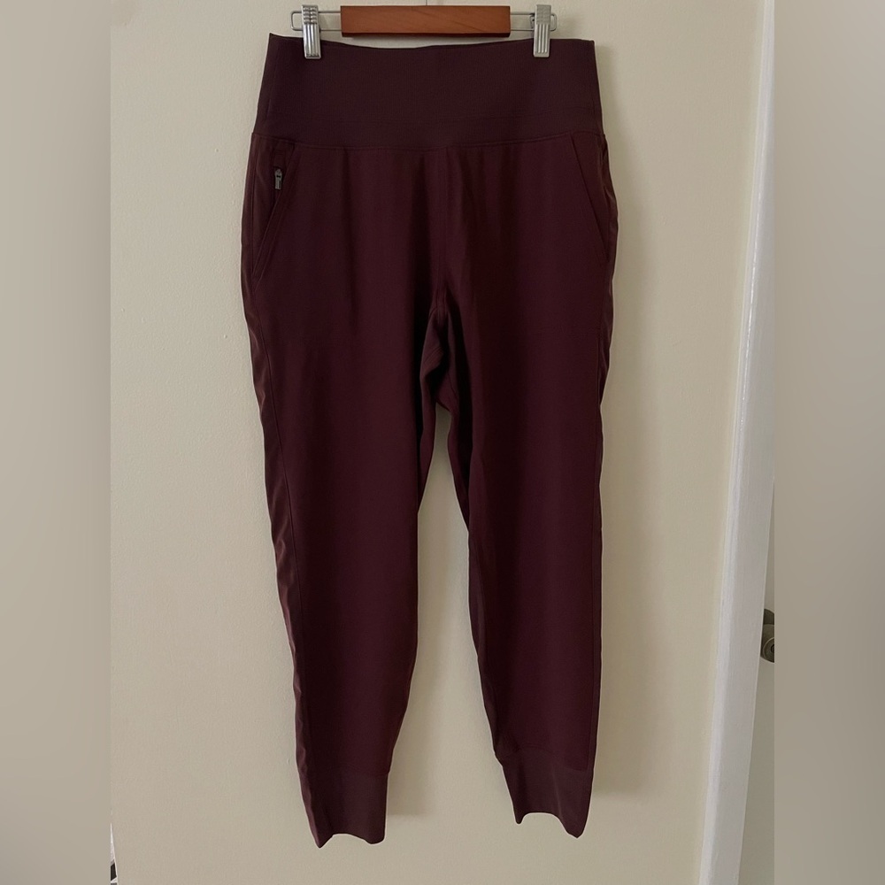 Like New Athleta Burgundy Track Pants - Picture 7 of 11